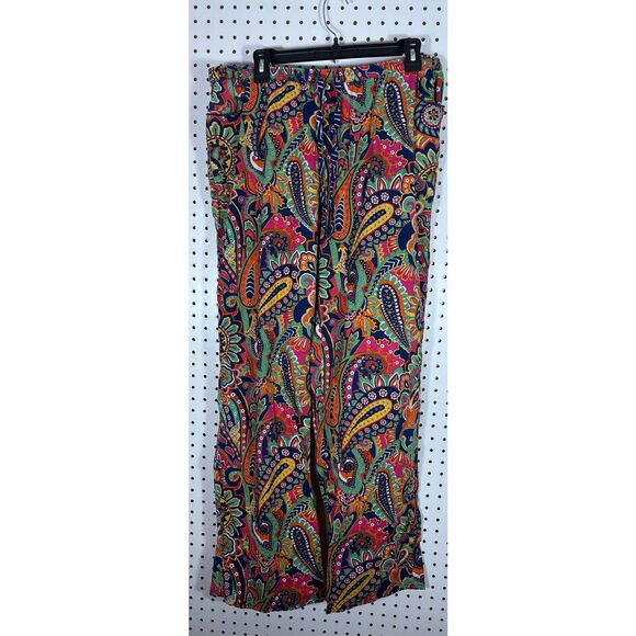 Vera Bradley Bright Colorful Paisley Floral Drawstring Elastic Waist Lounge Pant - Picture 1 of 9